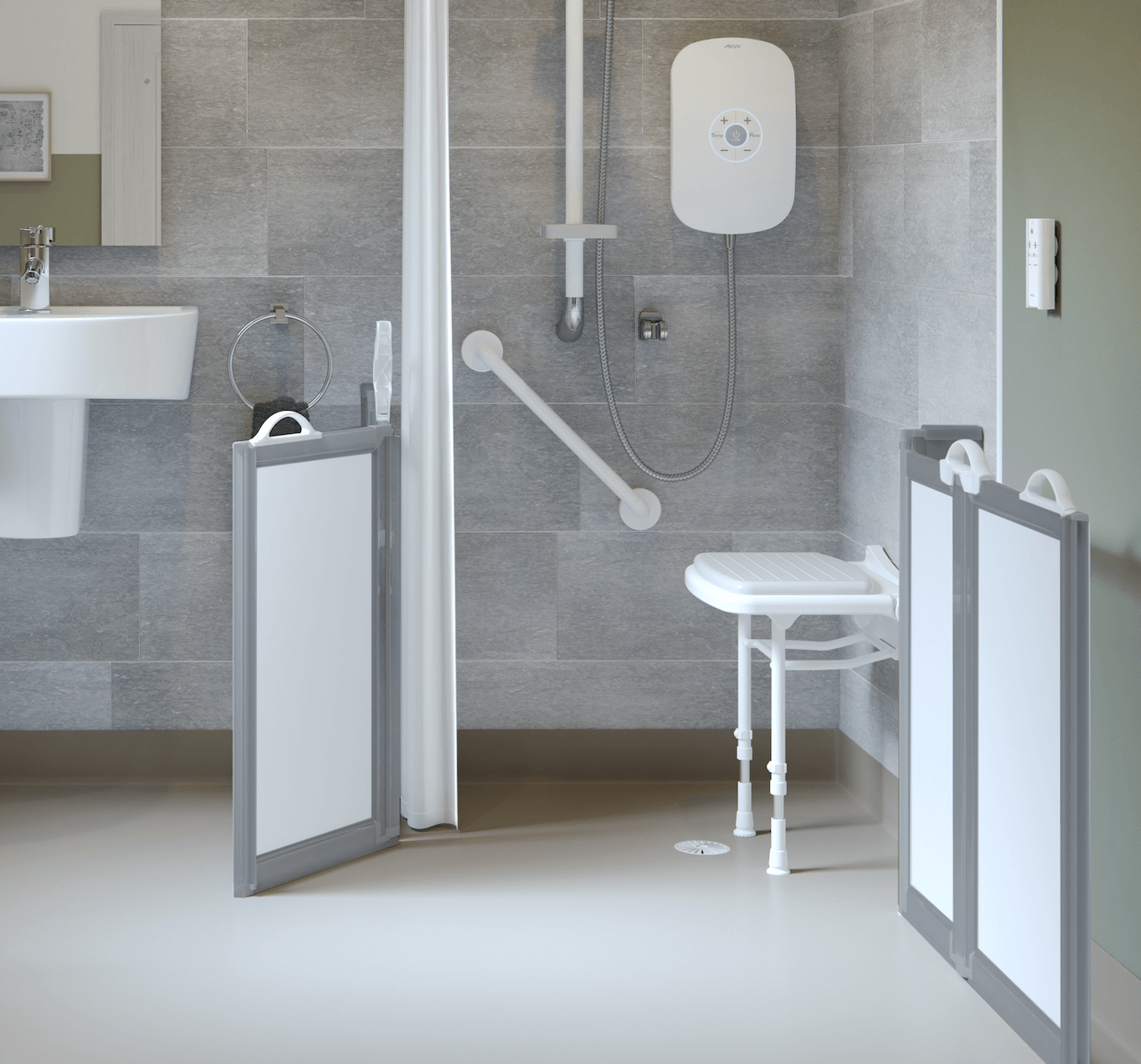 Salle de bains PMR Accessibilité Handicap Paris IDF Vizeo Design